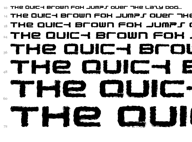 PhatBoy Slim Rough font waterfall
